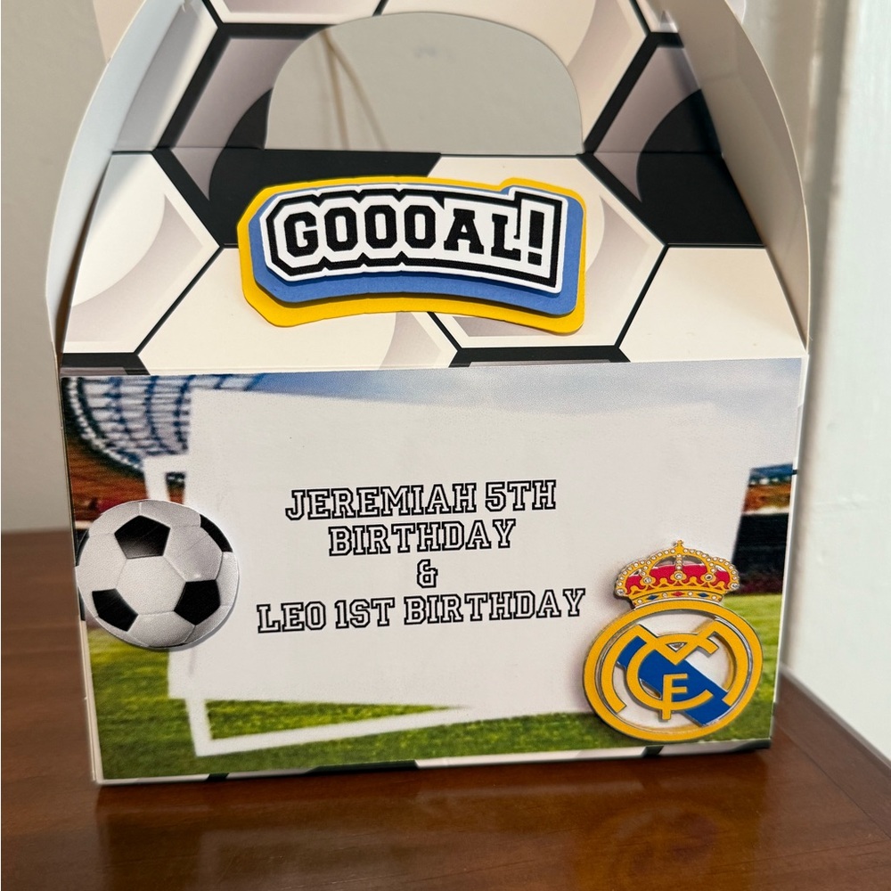 Soccer Themed Party Favor Box